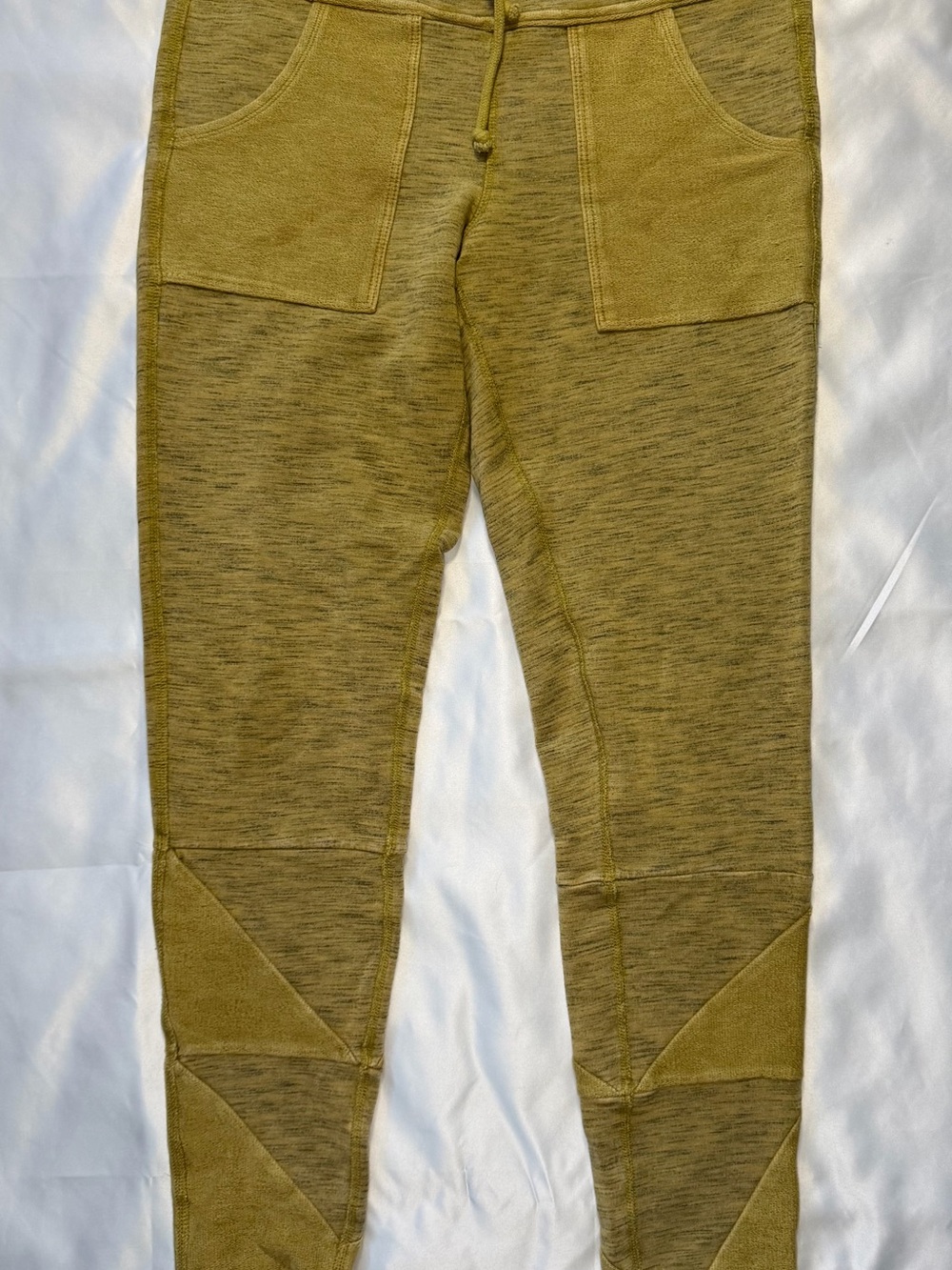Free People Movement Olive Green Patchwork Joggers